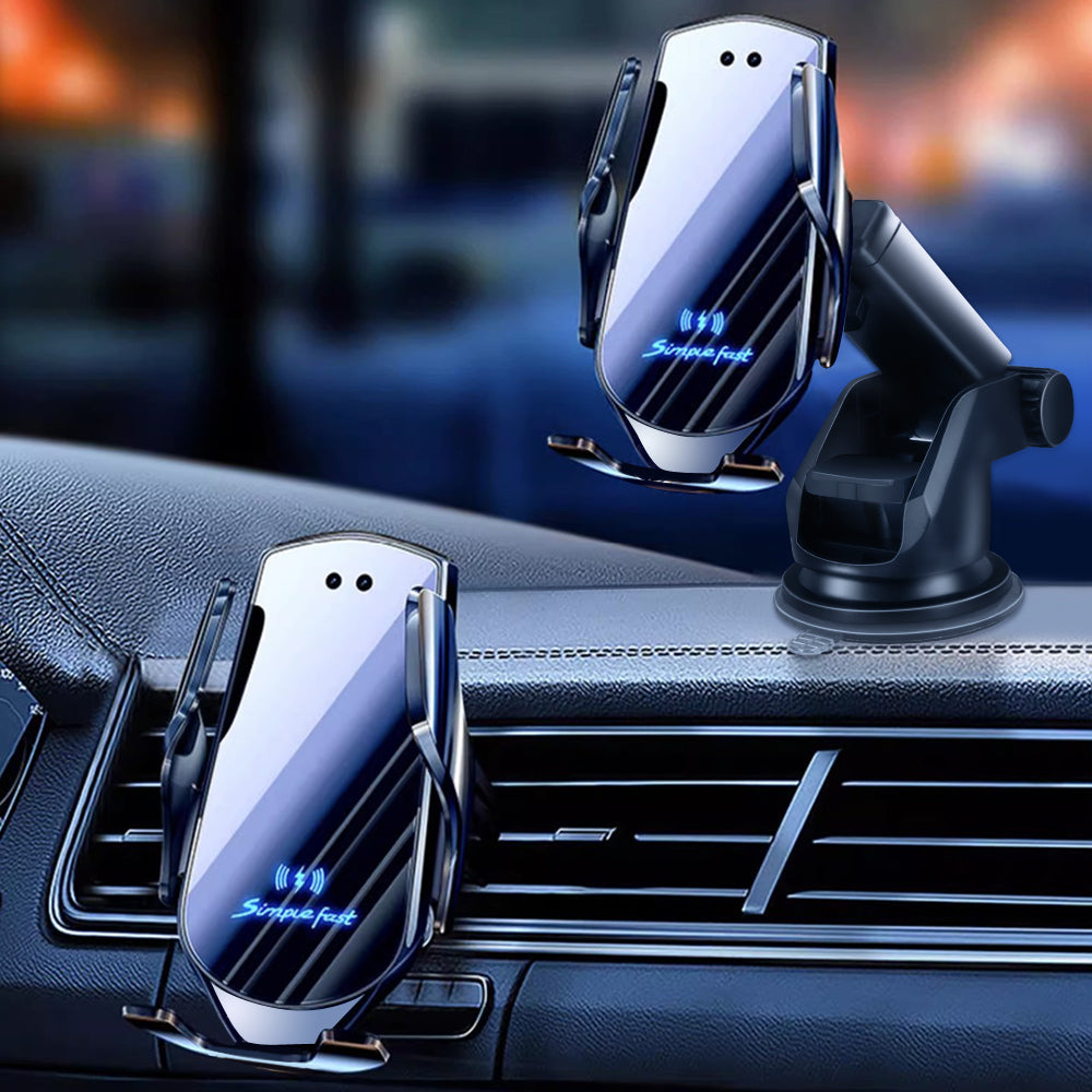 15W Wireless Car Charger Mount Phone Auto Clamping Holder Air Vent - Eastlakes Electronics